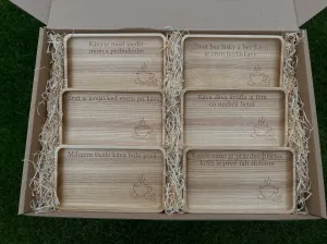 Obrázok Sada podšálok s textom